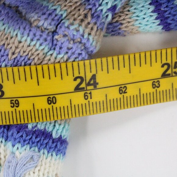 Appleseed's Limited Edition Cardigan Womens Blue Fair Isle Pointelle Light XL - Picture 8 of 9